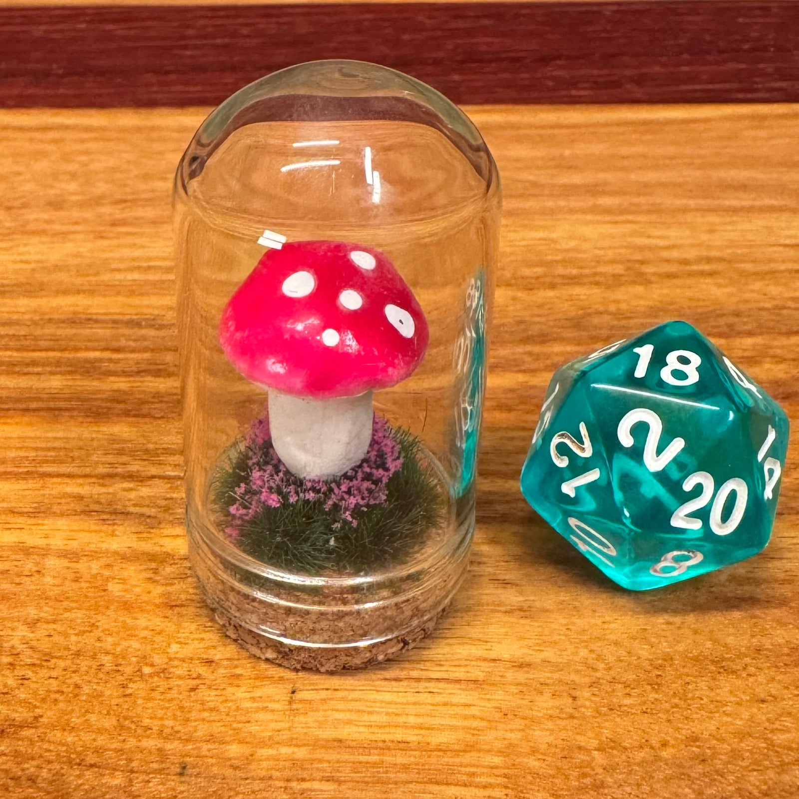 Little Glass Dome - mushroom on cork
