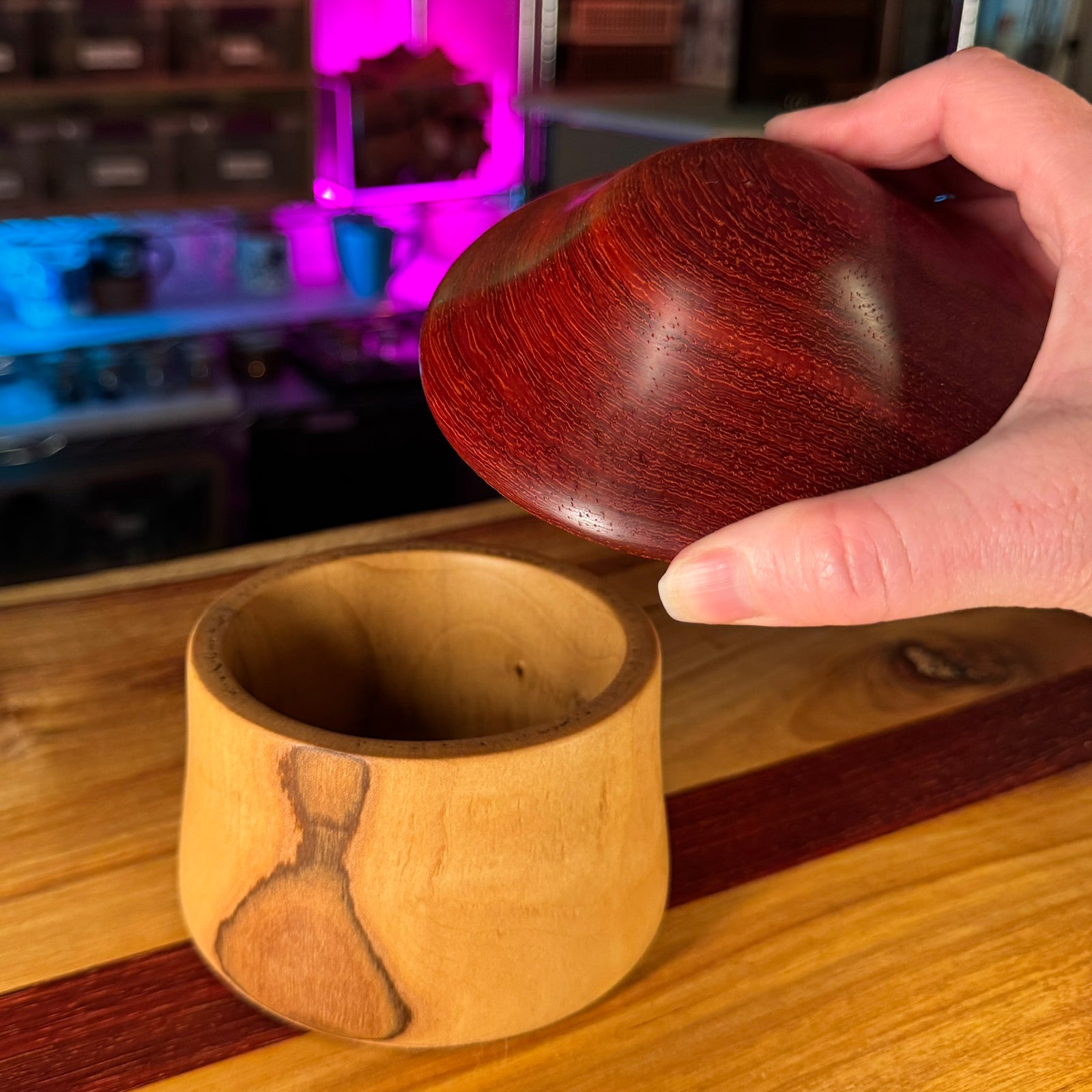 Wooden Mushroom Box