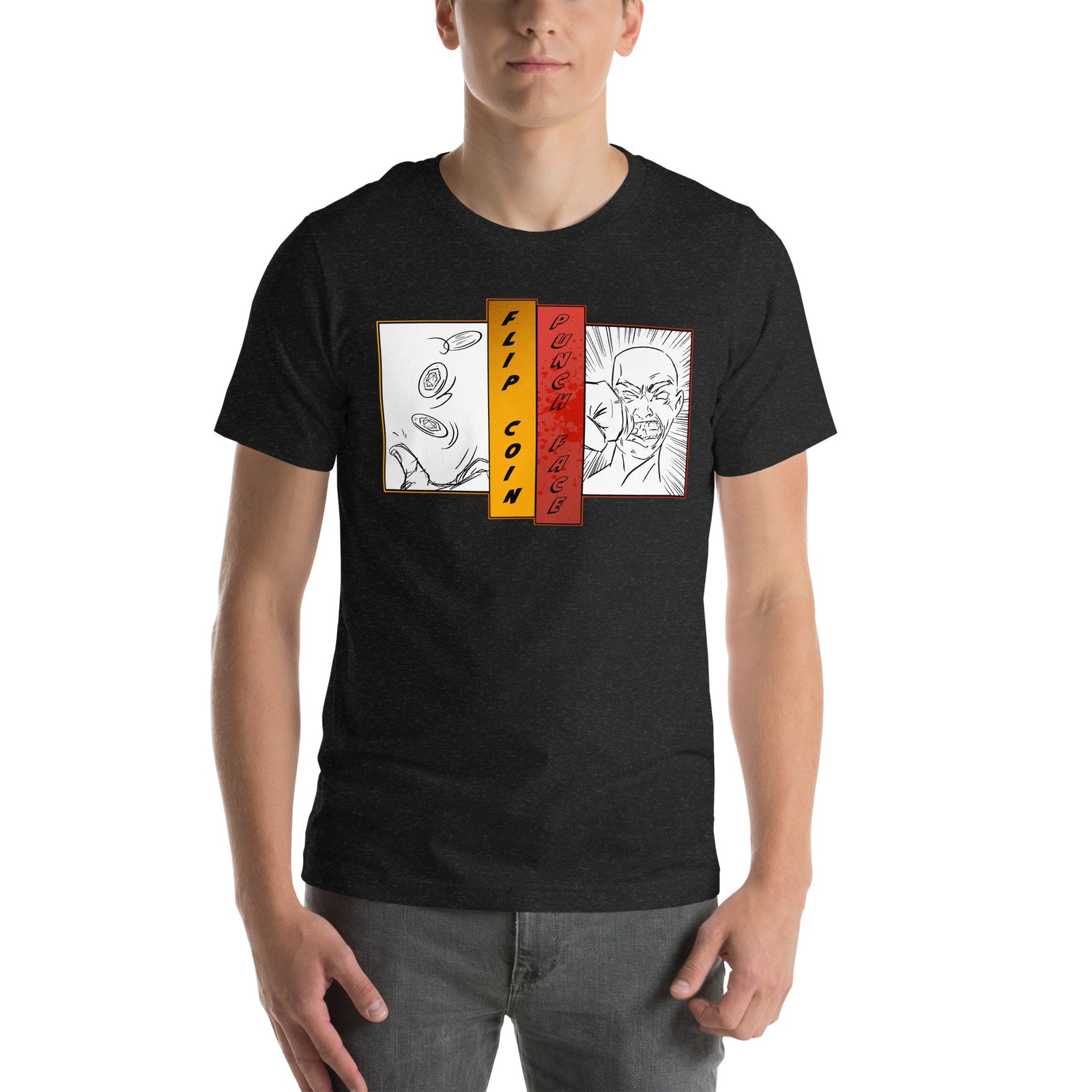 Flip Coin Punch Face Unisex Tee