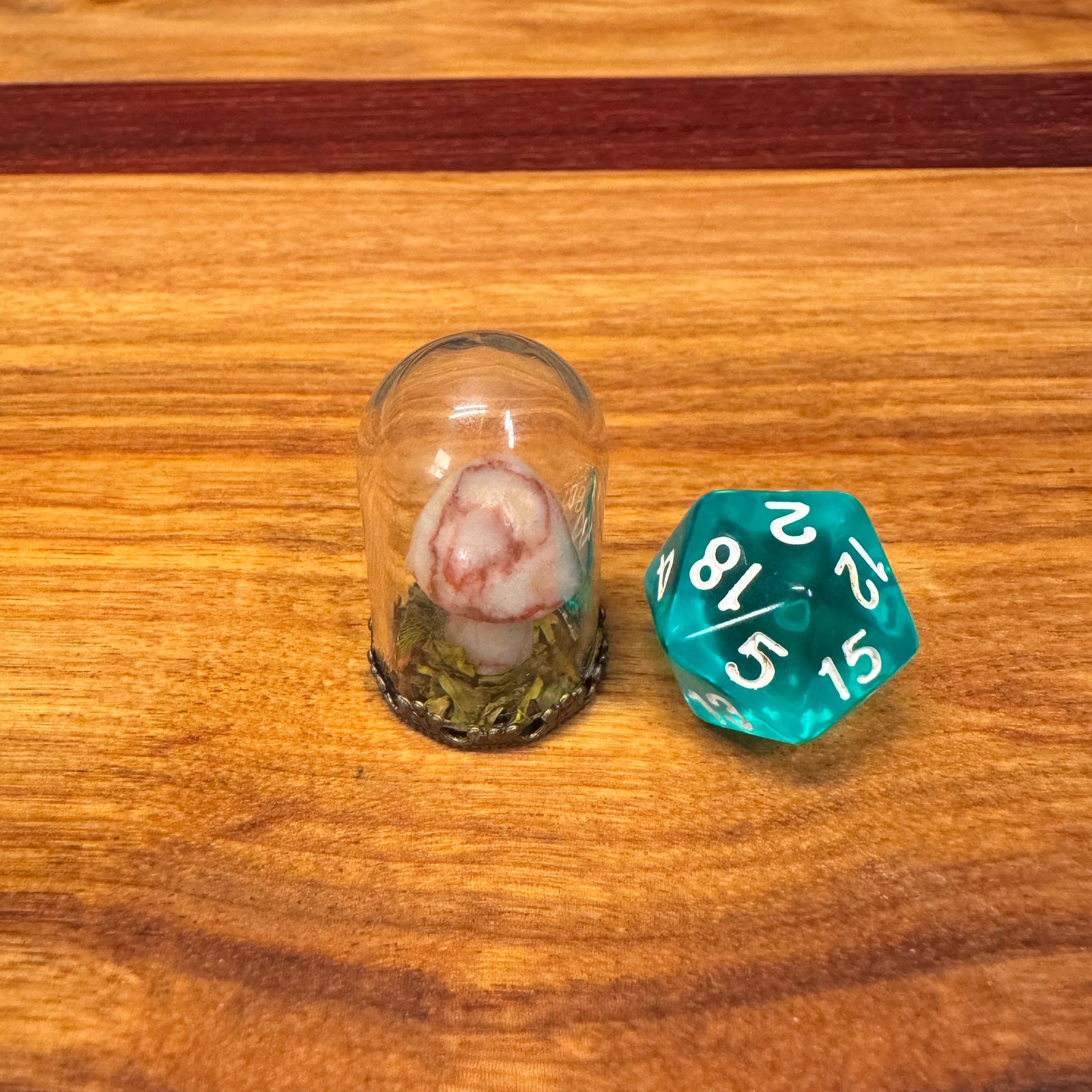 Tiny Glass Dome - Stone Mushroom