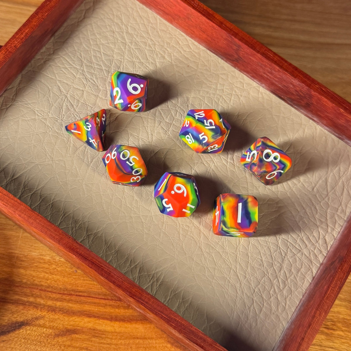 Rubber Rainbow Dice