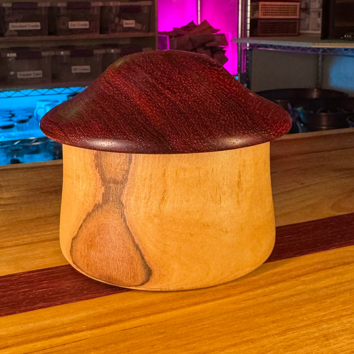 Wooden Mushroom Box