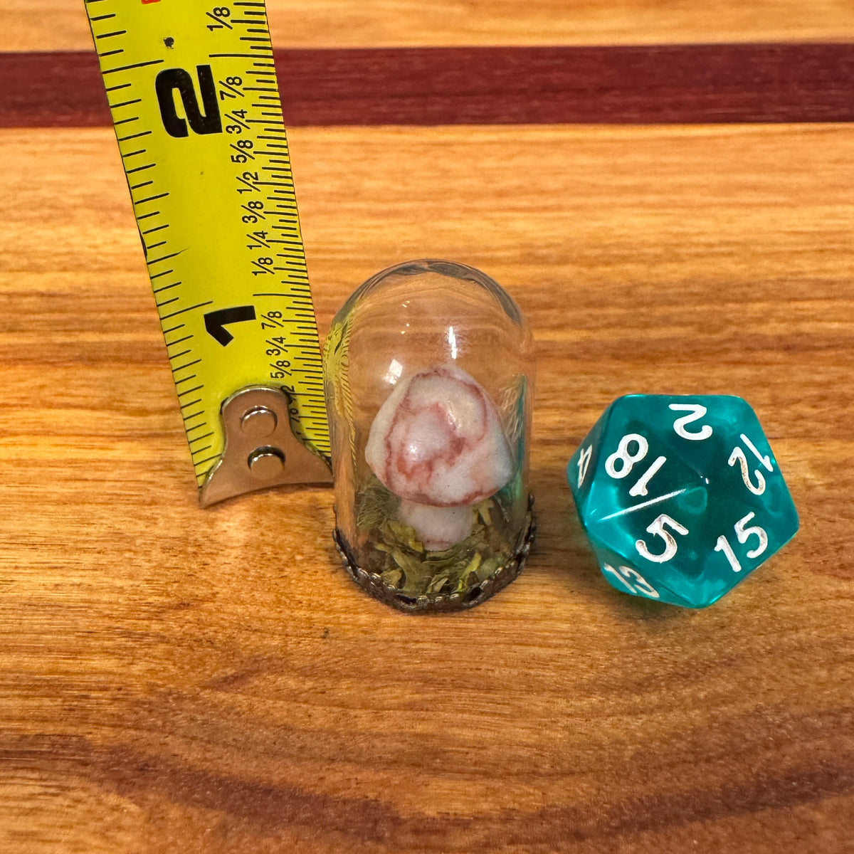Tiny Glass Dome - Stone Mushroom