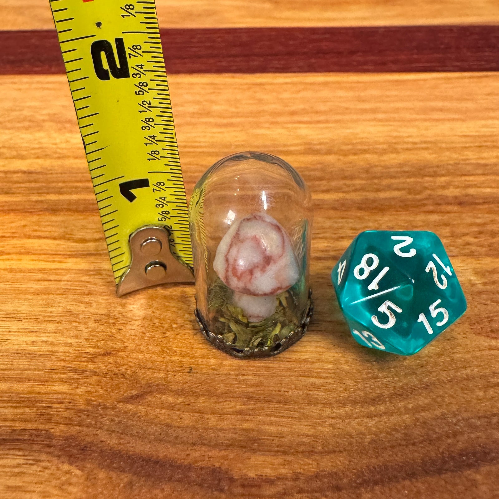 Tiny Glass Dome - Stone Mushroom