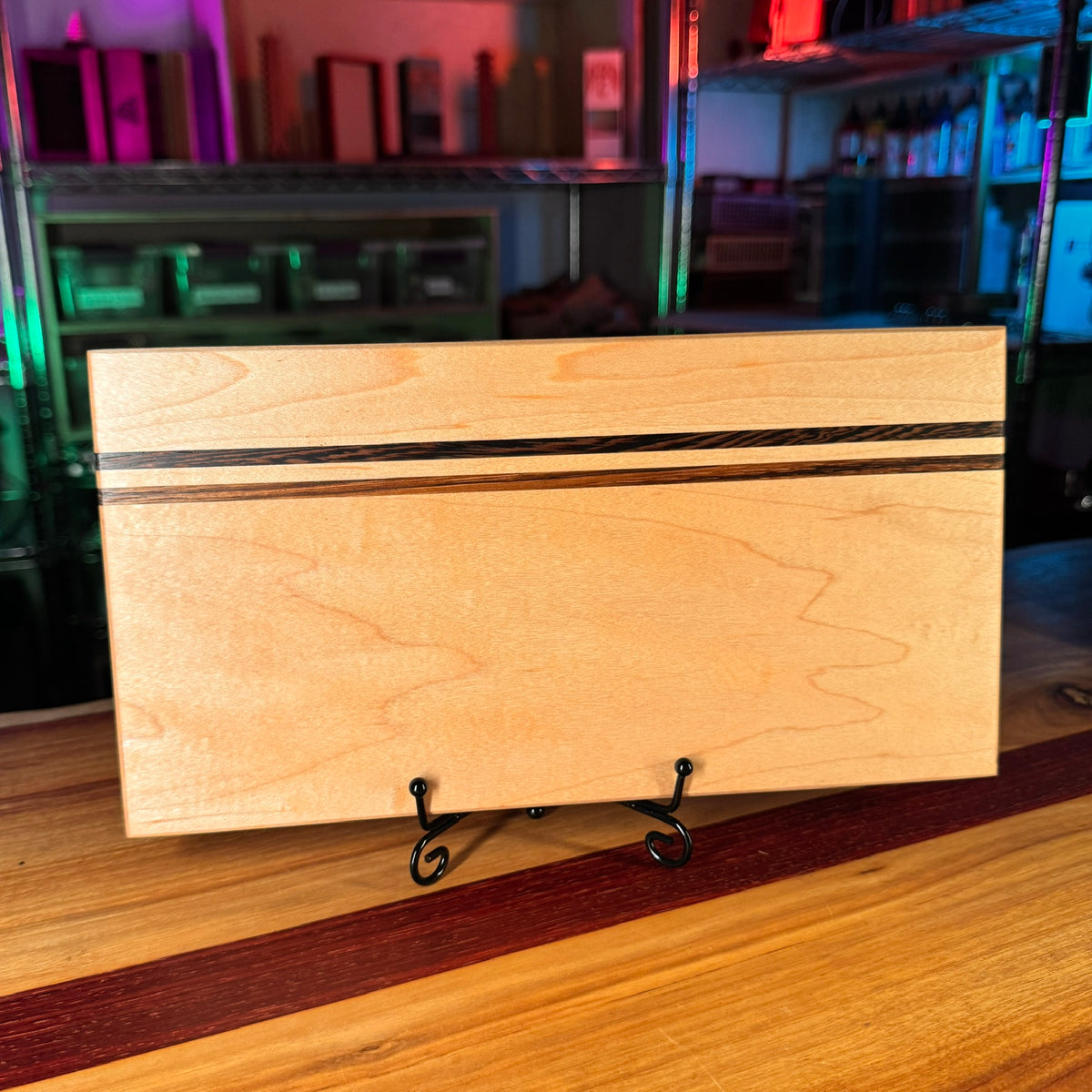 Maple, Zebrawood, Wenge Serving Board