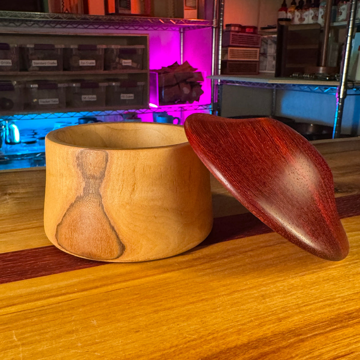 Wooden Mushroom Box