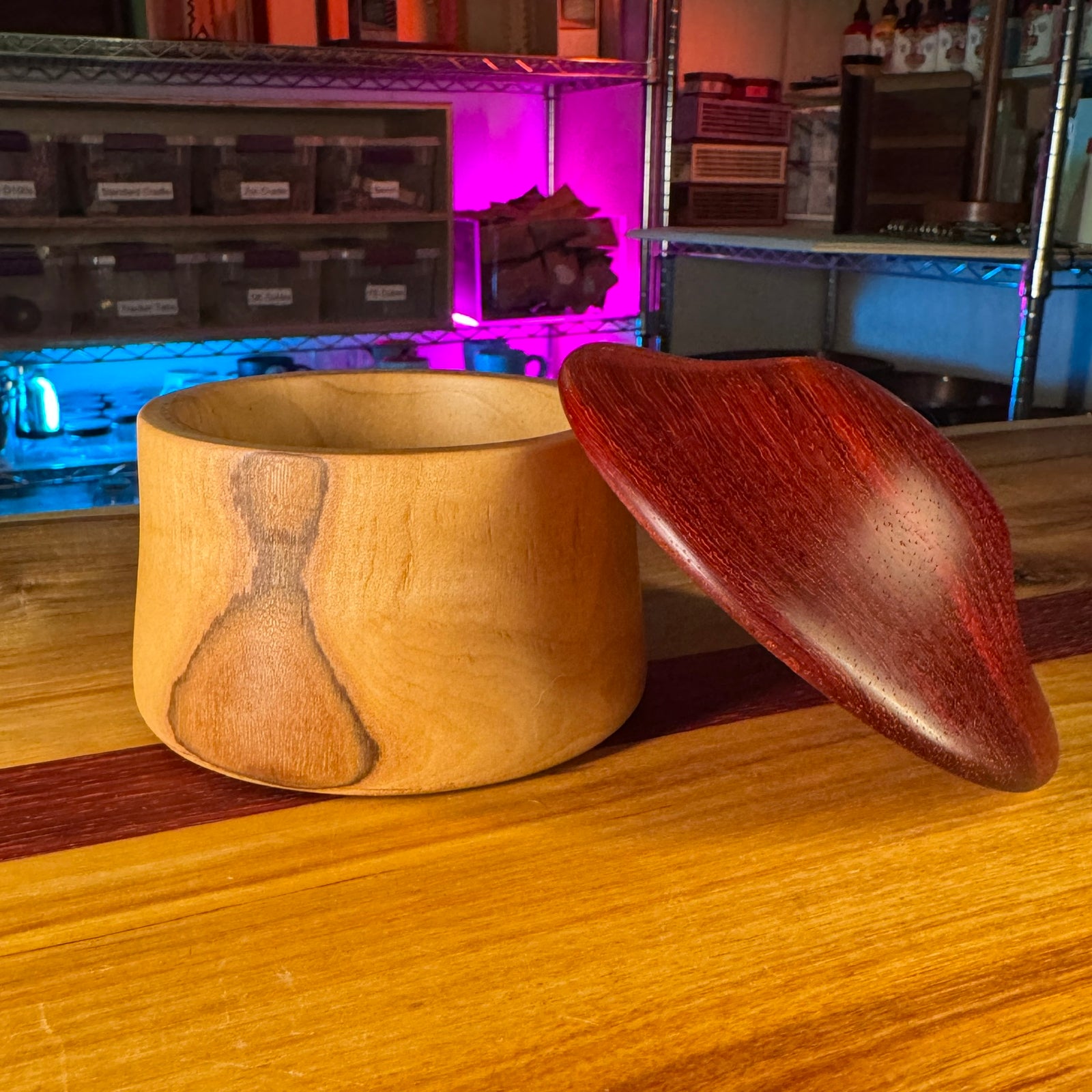Wooden Mushroom Box