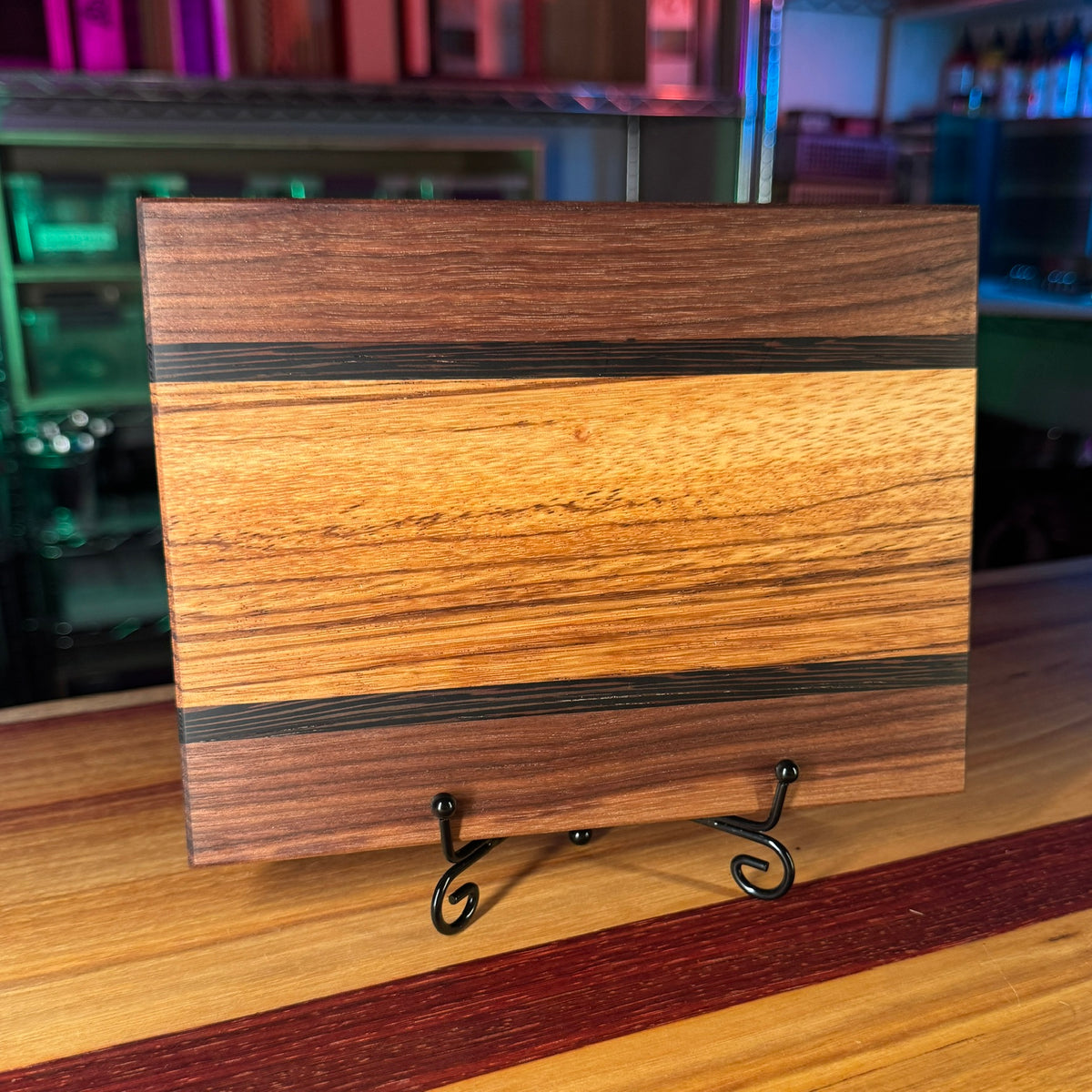 Walnut, Zebrawood, Wenge Serving Board