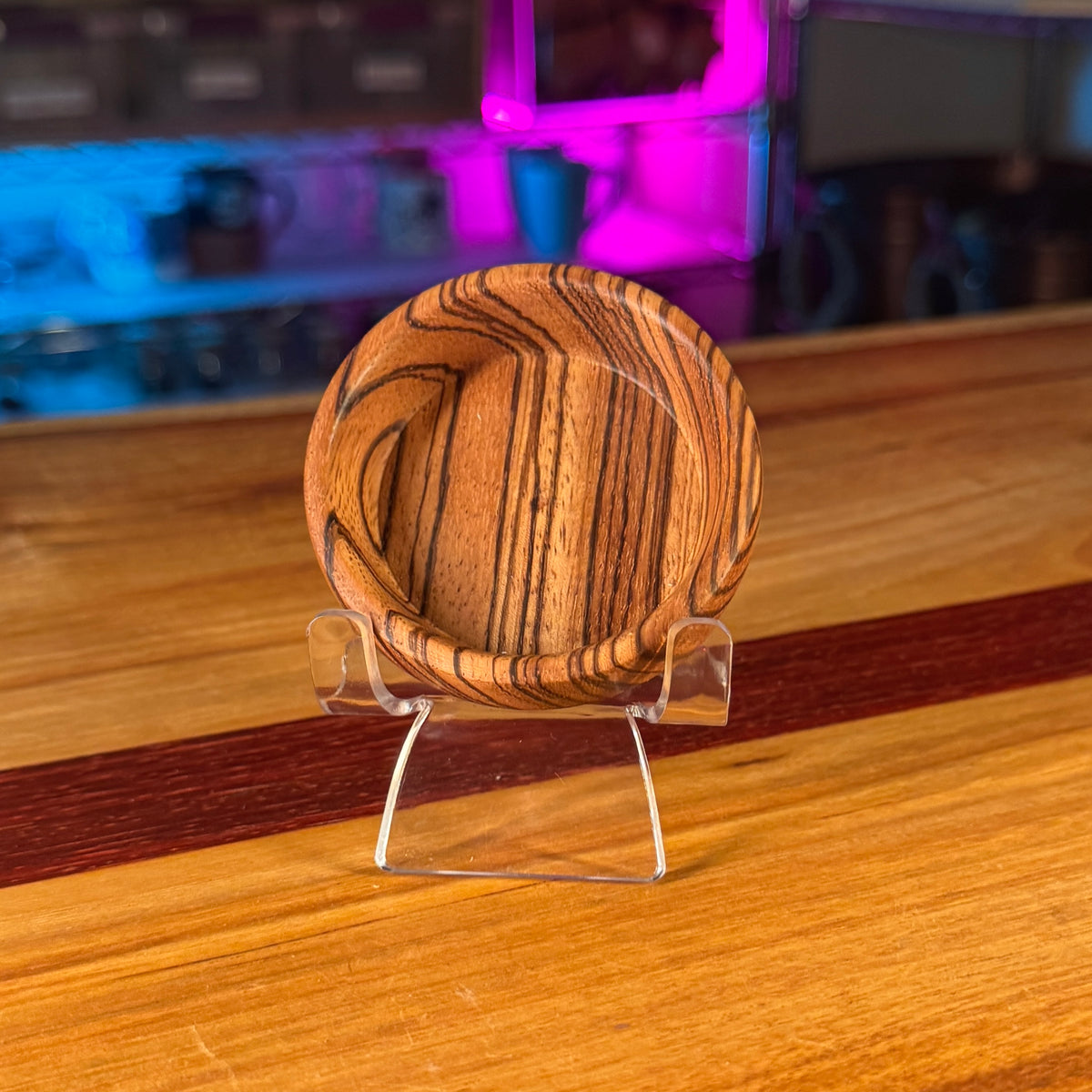 Tiny Wooden dish - Zebrawood
