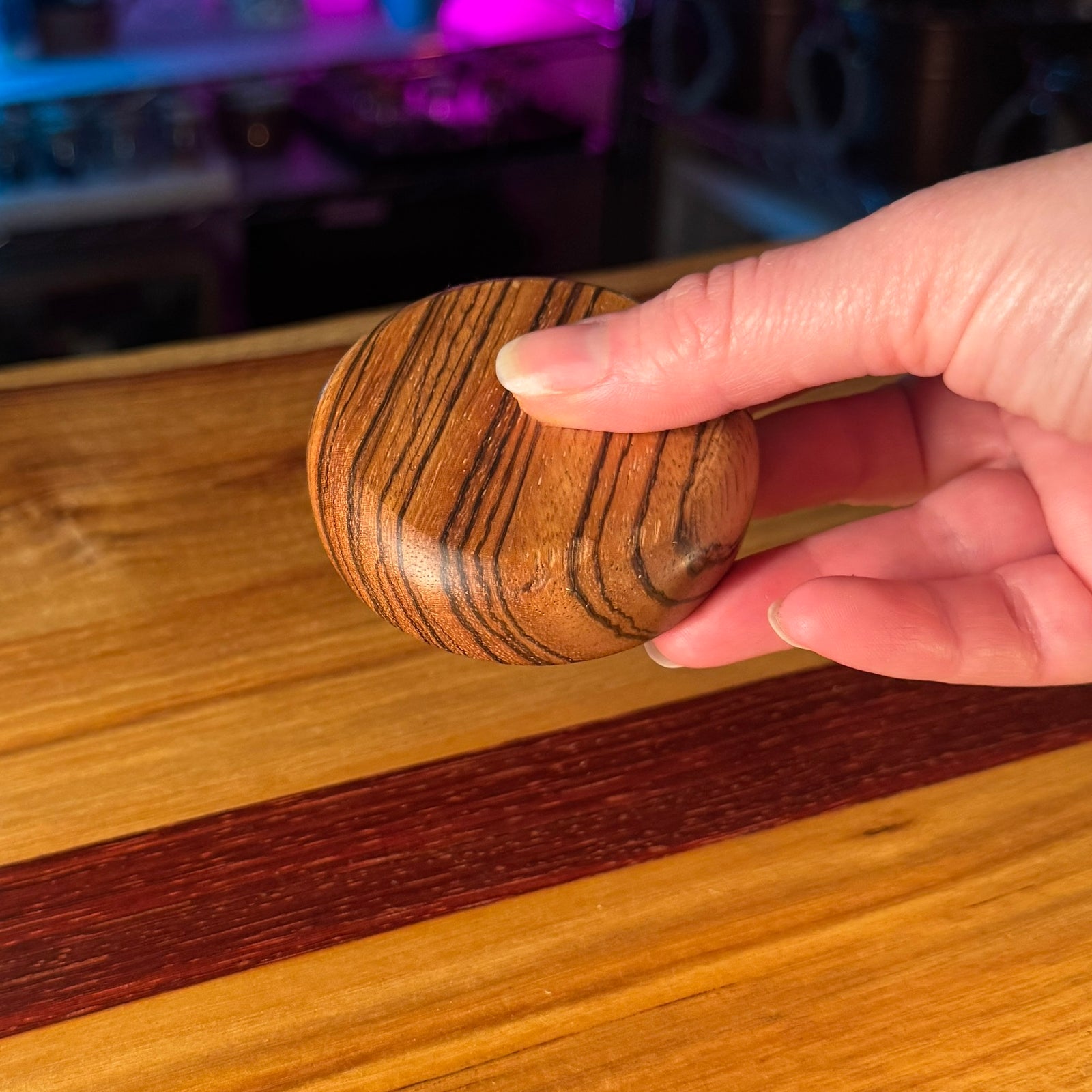 Tiny Wooden dish - Zebrawood