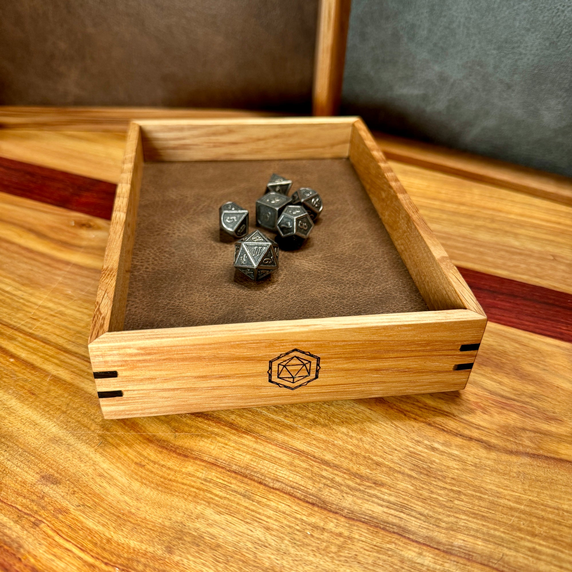 Mini Dice Tray - White Oak