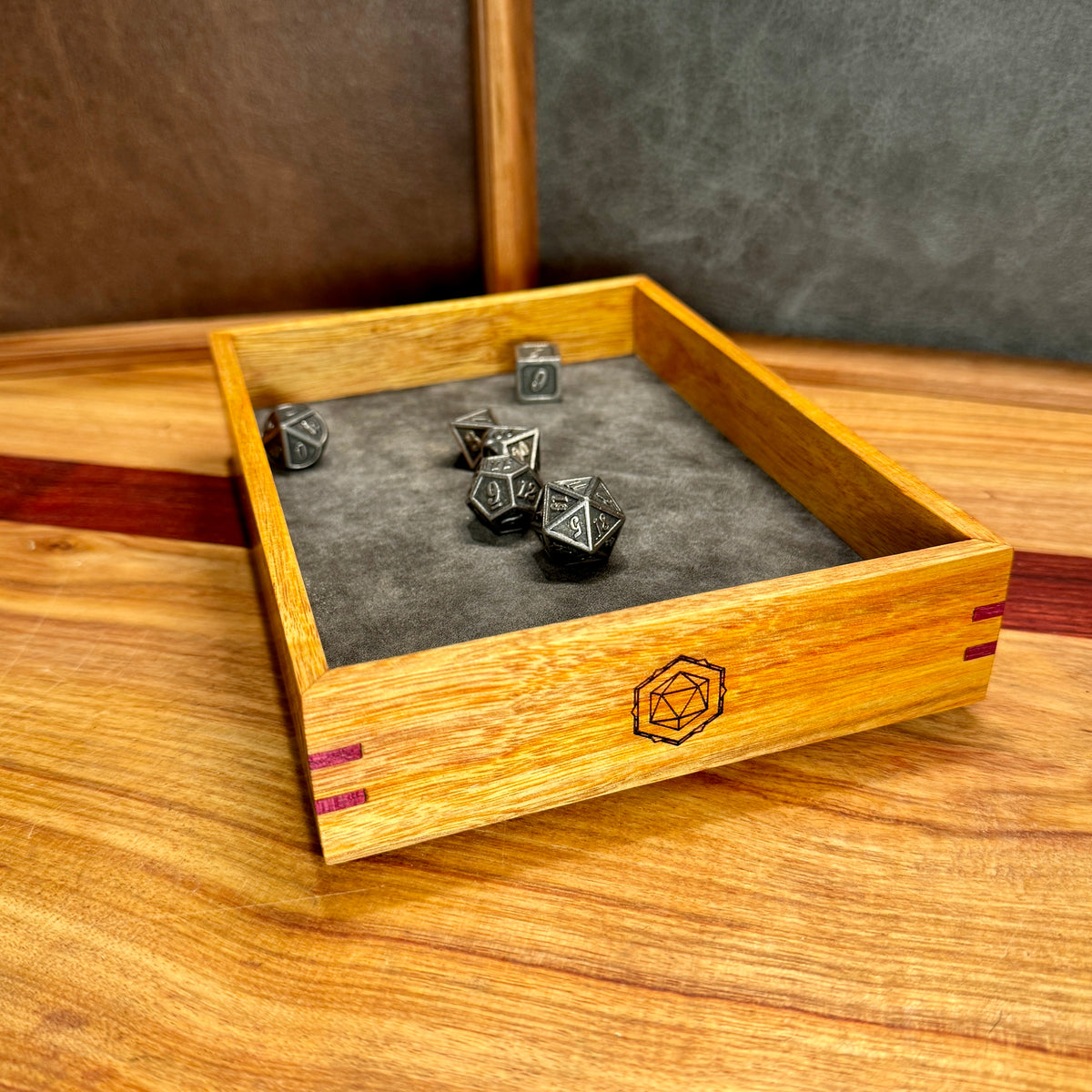 Mini Dice Tray - Canarywood