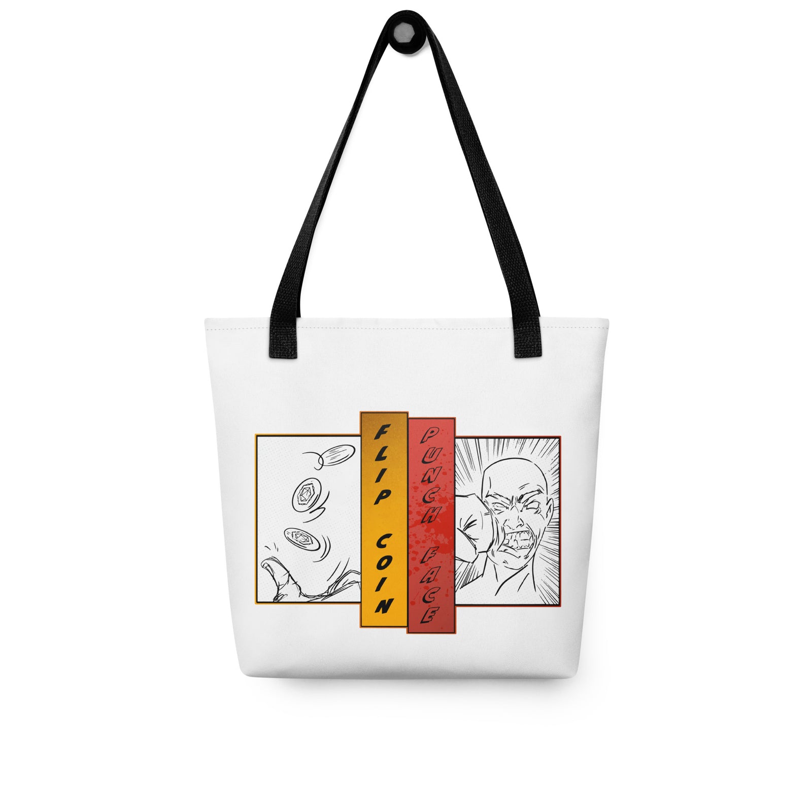 Flip Coin Punch Face Tote