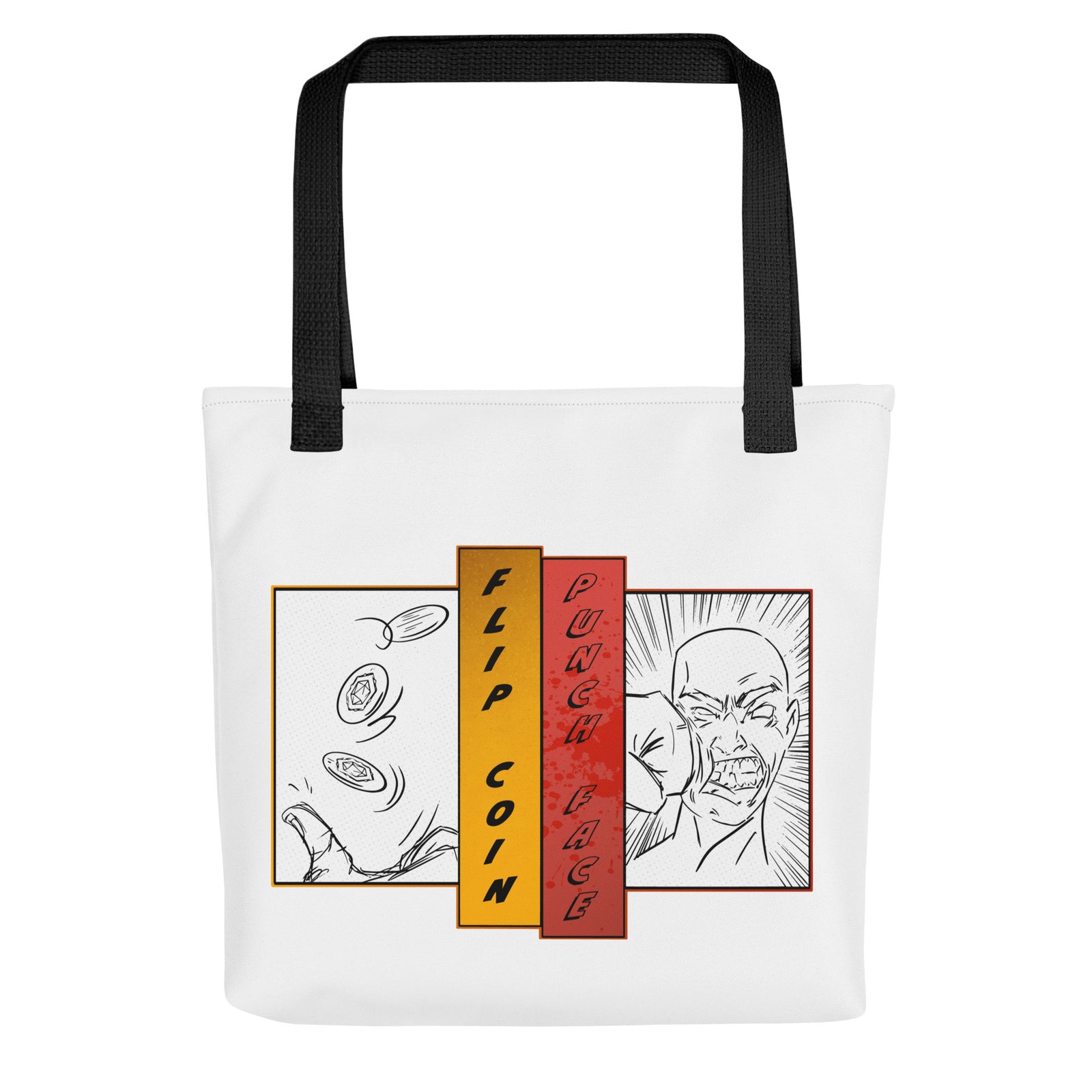 Flip Coin Punch Face Tote